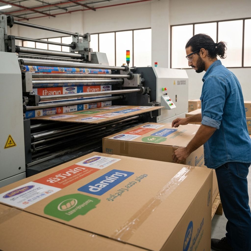 كراتين مطبوعة